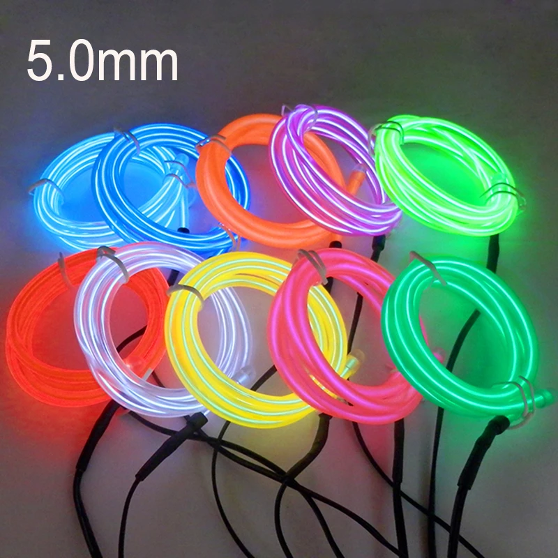 Imagem -01 - Dez Cores de Diâmetro Diferente para a Opção Flexível Neon Led el Fio de Alta Qualidade el Fio Luz Néon 100 Metro dez cores de diametro diferente para a opcao flexivel neon led el fio de alta qualidade el fio luz neon 100 metro 01