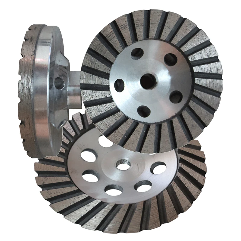 100Mm 4 "Diamond ถ้วยอลูมิเนียมล้อ,ล้อเทอร์โบ,เครื่องบดมุมถ้วยล้อ,turbo สำหรับบดหินแกรนิตก่ออิฐ