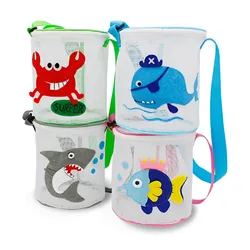 Children Sand Away Protable Mesh Bag Kids Beach Toys Clothes Towel Bag Baby Toy Storage Sundries Bags Children Toy Shell Bags