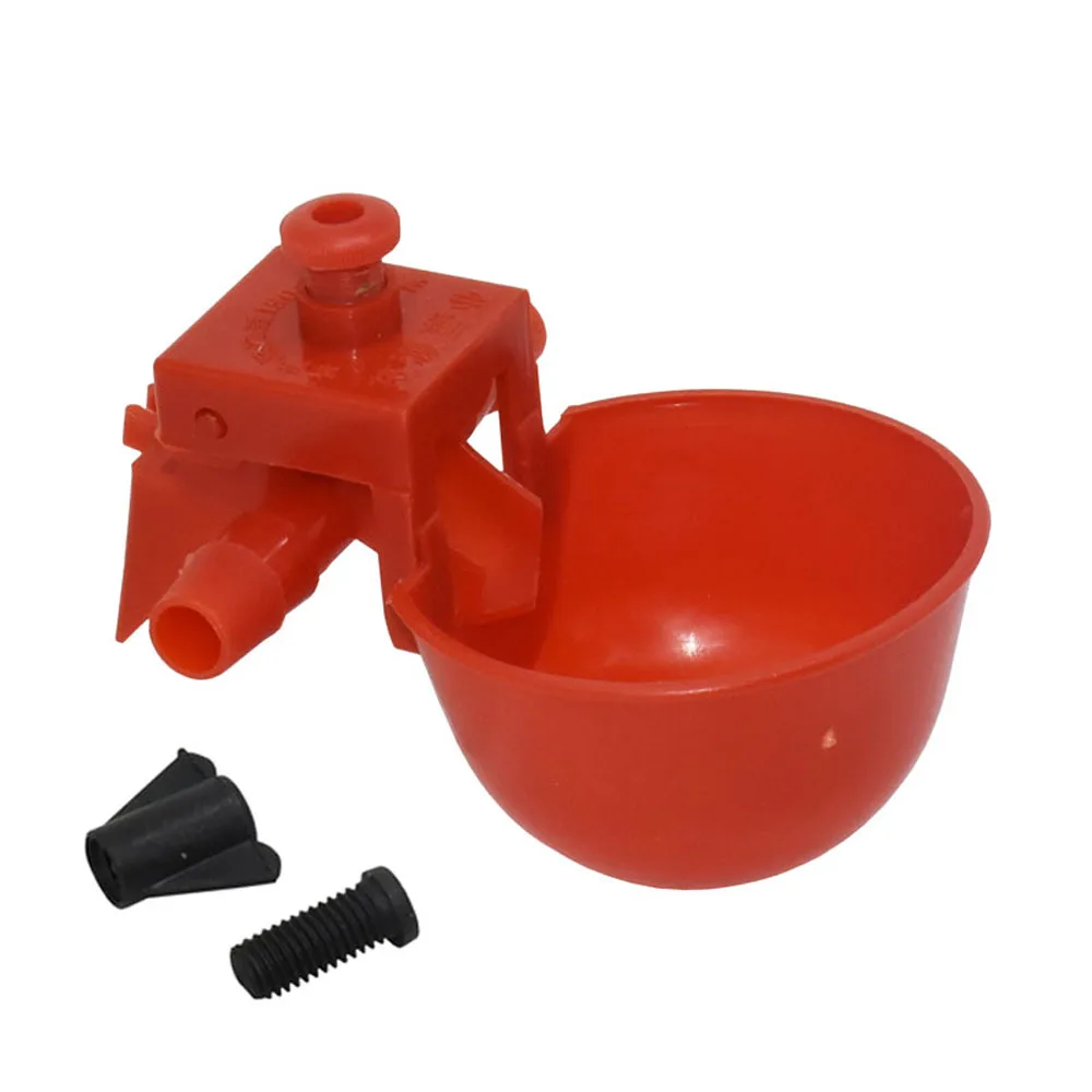 

100 Pcs Drinker Drinking Cups for Chickens red Quail Chicken Waterer Bowl Automatic Poultry Coop Feeder water Drinking Cups