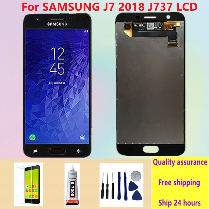 

Для Samsung Galaxy J7 2018 J737 LCD J737A J737P J737V J737T ЖК-дисплей сенсорный экран дигитайзер замена может регулировать яркость