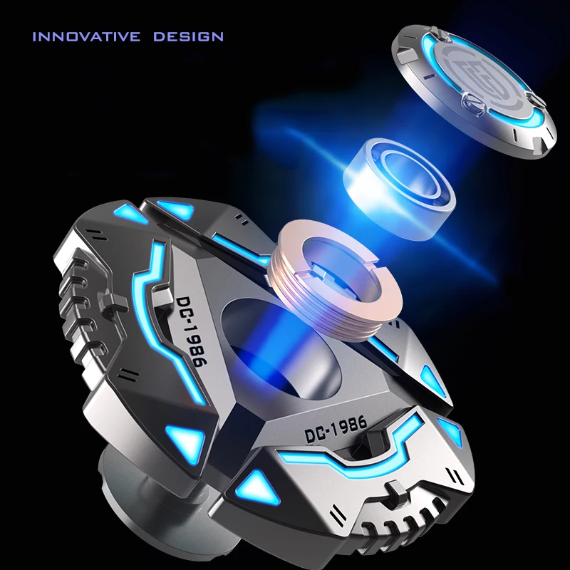 Toda a liga spinner fidget mudo r188 rolamento metal luminoso mão spinner brilho no escuro alívio do estresse brinquedos para adultos crianças presentes