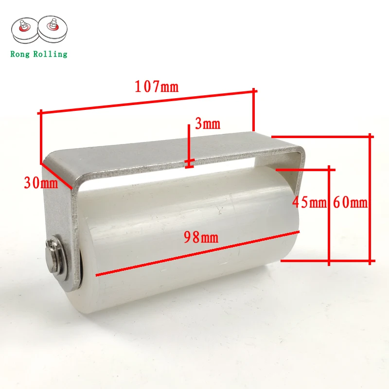 Length 100mm total height 60mm nylon roller plastic bearing clip wheel limit wheel sliding door nylon wheel bearing pulley