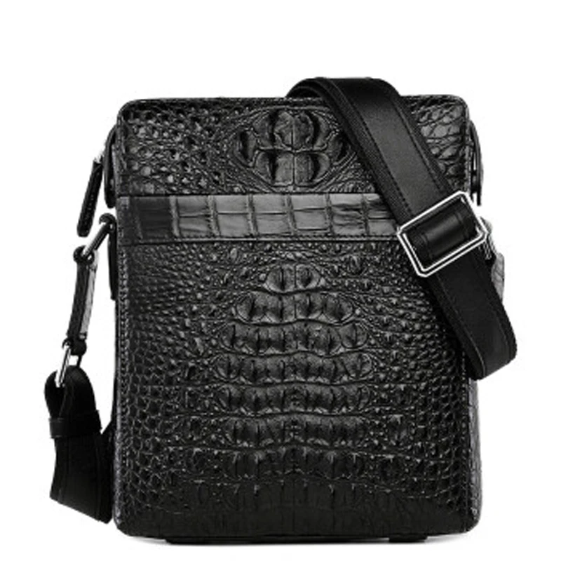 

VVBrown new crocodile bag single shoulder bag male business men bag leisure fashion one shoulder oblique cross men bag