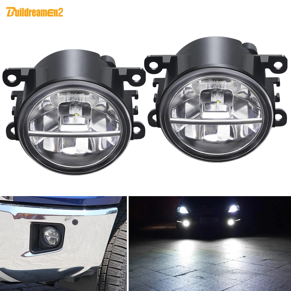 2 Pieces LED Fog Light For Jeep Renegade Compass Cherokee 30W 3000LM Car Front Bumper Fog Lamp Daytime Running Light DRL 12V