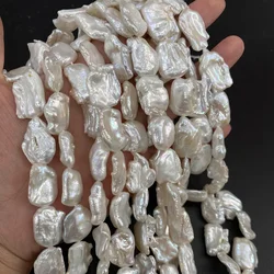 Natural Freshwater Pearl Beads Square Shape Punch Loose Beads For jewelry making DIY necklace bracelet accessories