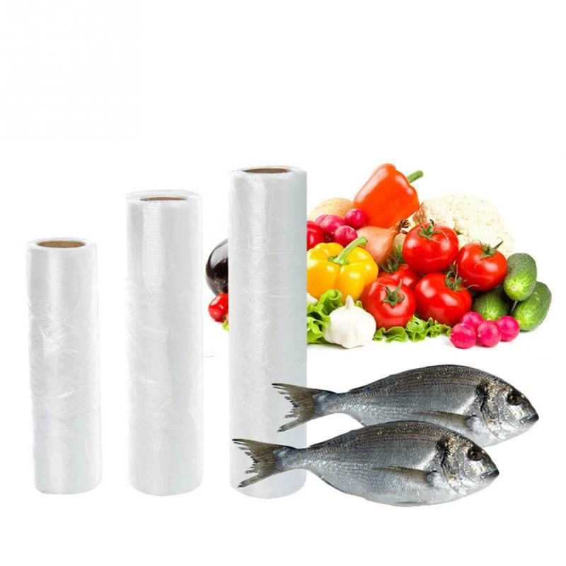 100Pcs/Set Vest-Style Food Preservation Bag Household Food Bag with Roll Bag Disposable Thickened Hand Tear Bag 42cmx35cm