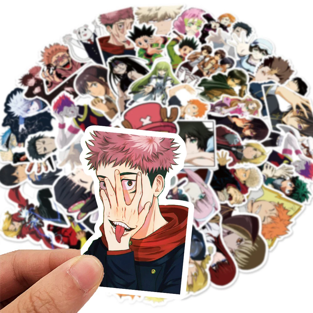 10/30/50PCS Anime Collection/Volleyball Boy/Spell Return/Demon Slayer/Notebook Skateboard Graffiti Cartoon Sticker Wholesale