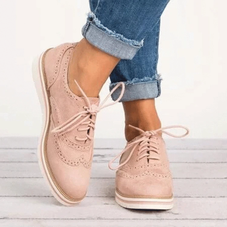 Chaussures décontractées à lacets pour femmes, plates et légères, Design de mode, grande taille, 35-43, 2020