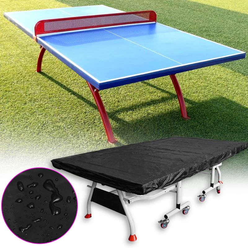 280x150cm Table tennis table cover table cover waterproof dustproof UV-Block black convenient sports outdoor indoor moisture