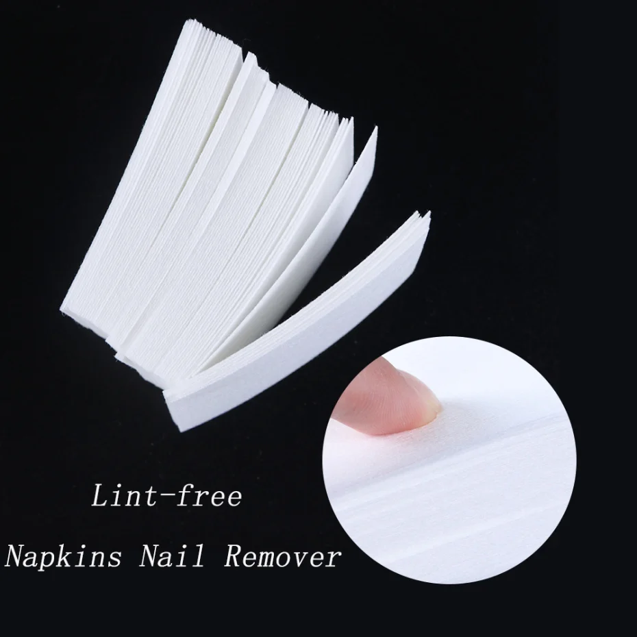 NAIL Polish Remover ผ้าเช็ดทำความสะอาดเล็บเล็บเจลผ้าสำลีผ้าฝ้าย 100% Soak Off ผ้ากันเปื้อนสำหรับเล็บเล็บเครื่องมือ LE1543