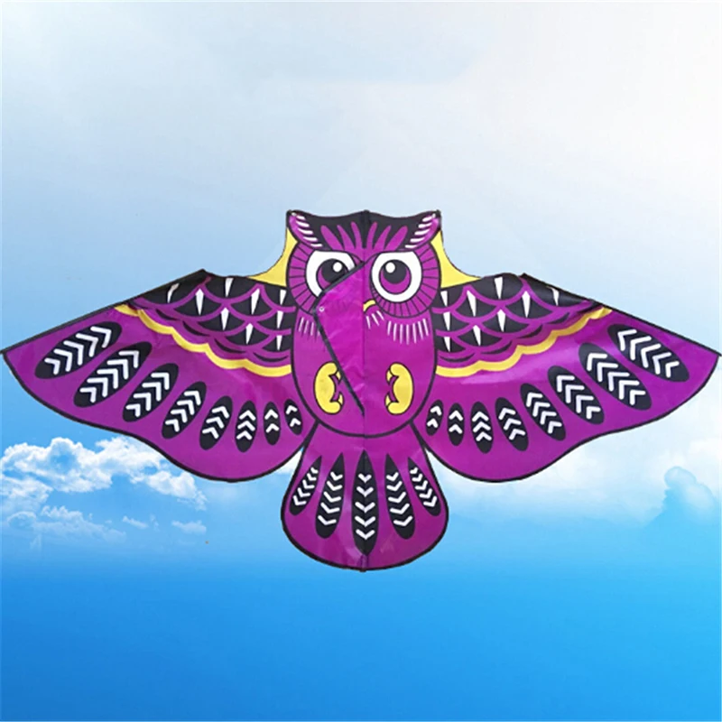 110cm Flying Kite Colorful Cartoon Owl With Kite Line Kids Outdoor Toy