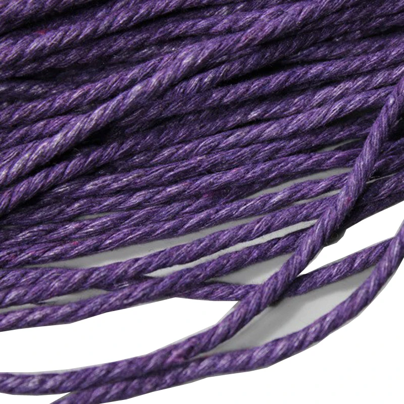 

AaaZee 20 yards 2.5mm Purple Hemp Cotton Cords, Rope for DIY Bracelet Jewelry Making Decoration Ornament