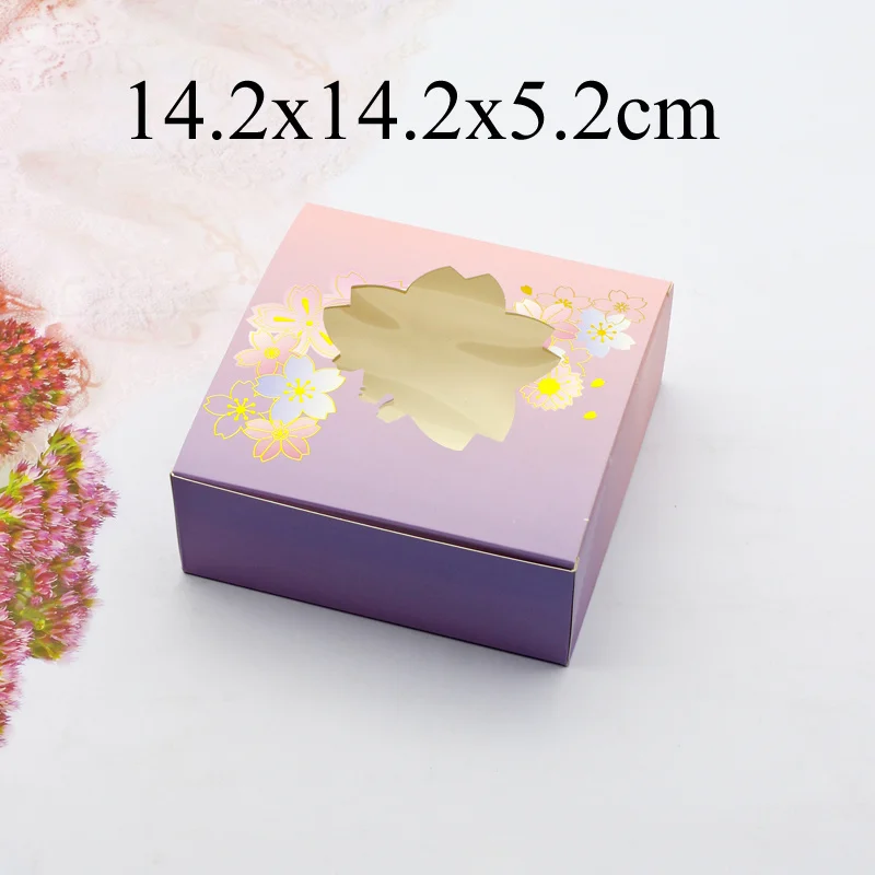5/10pcs Kraft Paper Packaging Wedding Engagement Box Party Pink Chocolate Cake Candy Gift Boxes Birthday Favors Cardboard view 5