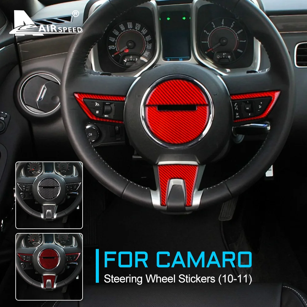 

Натуральное мягкое углеродное волокно для Chevrolet Camaro 2010 2011, аксессуары, внутренняя отделка автомобиля, рулевое колесо, Центральная кнопка, наклейка на крышку