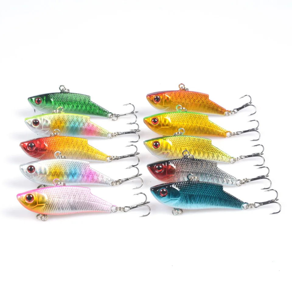 DHYJSFDC 1PCS 5.7cm/10g Artificial Japanese VIB Fishing Lure Lead Inside Hard Bait Diving Swivel Bait Winter Sea Fishing Tackle