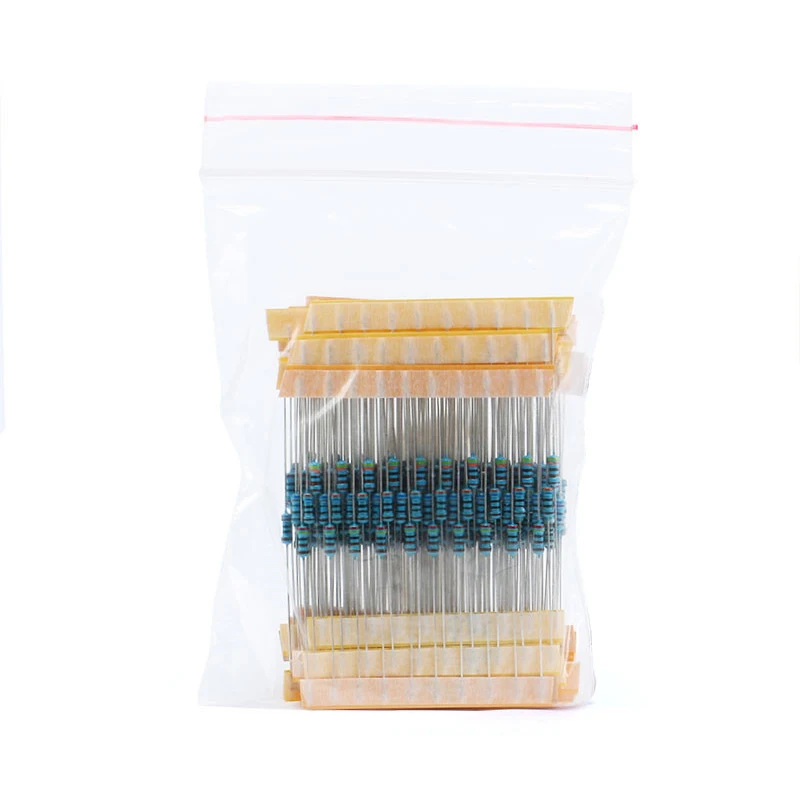 180-1500pcs 1/4W 1/6W Metal Film Resistor 0-10R 12-180R 200-4.3K 4.7K-68K 75K-1.8M 1R-1M Ohm Resistance Assortment Kit Set Suit