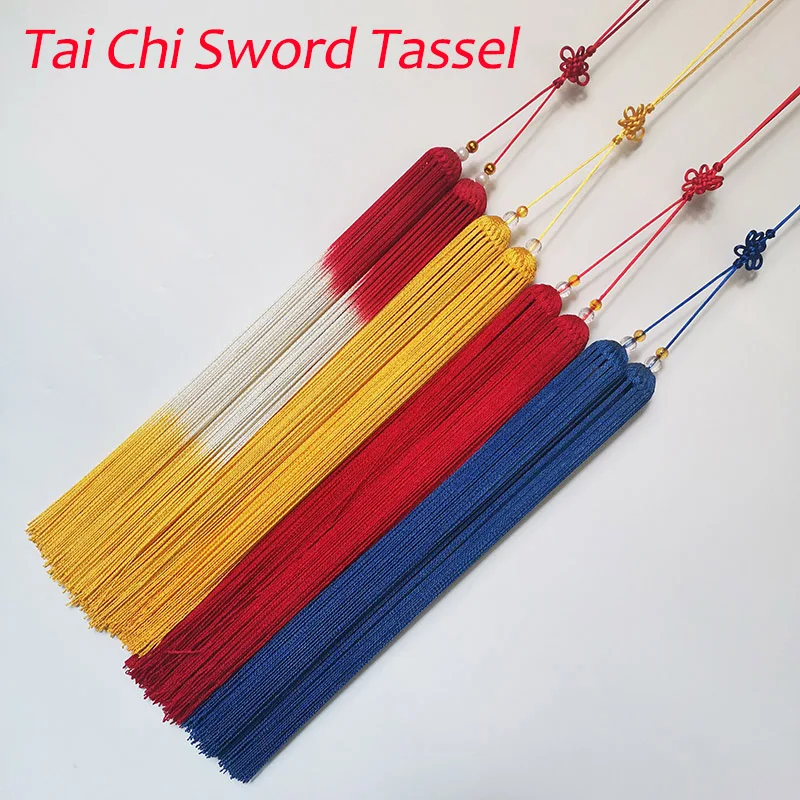 Wudang sword Return wire lengthen sword tassel tai chi sword tassel hand made total length 100cm Eight Diagrams sword