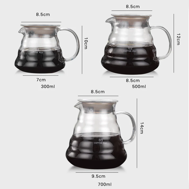 Cloud Shaped Coffee Kettle Glass Coffee Pot Heat Resistant Teapot Reusable Coffee Pot Coffee Utensils 360/600/800ml