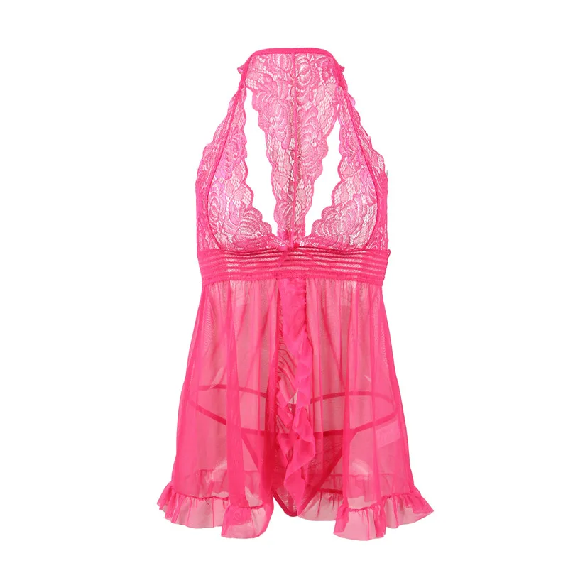 Comeonlover Halter Sheer Mesh Lace Picardias Sexi Mujer Erotic Outfit Porn Costume Exotic Apparel Women Sexy Lingerie RI80526