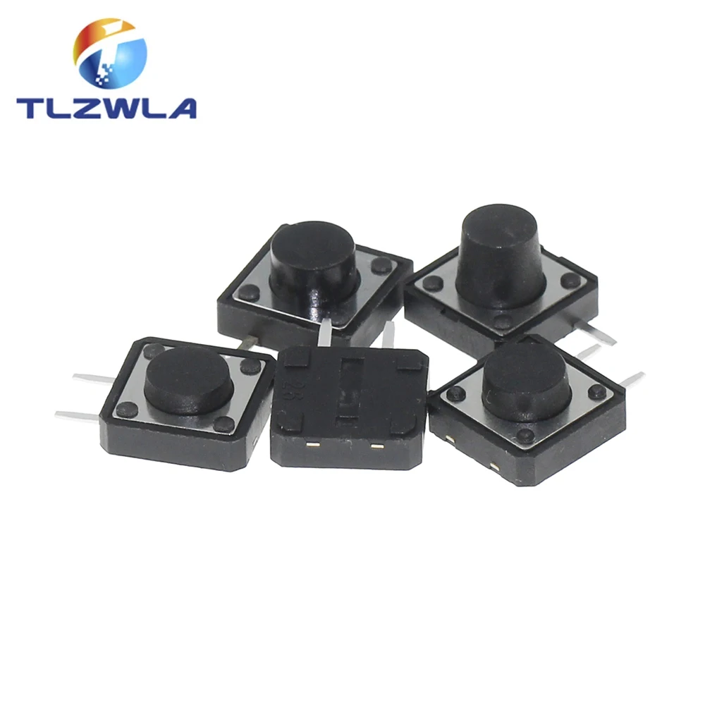 10PCS Touch Switch 12*12 Side Two Feet 4.3/5/5.5/6/6.5/7/7.5/8/8.5/9/9.5/10/11/12/13/14/15 12X12MM Button Switch