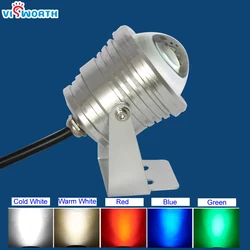 IP68 LED Spot Light Aluminum Flood Light Lamp 12W Underwater Lighting 12V Waterproof for Pond Fountain Red Green Blue Cold White