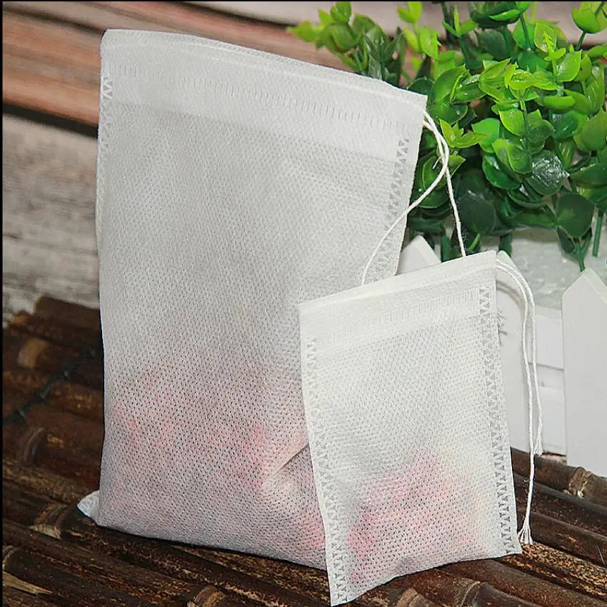 Tea Bag  6 X 8 5 X 7CM 500pcs Empty Scented TeaBag With String Heal Seal Filter Disposable Tea Bags for Herb Green Tea