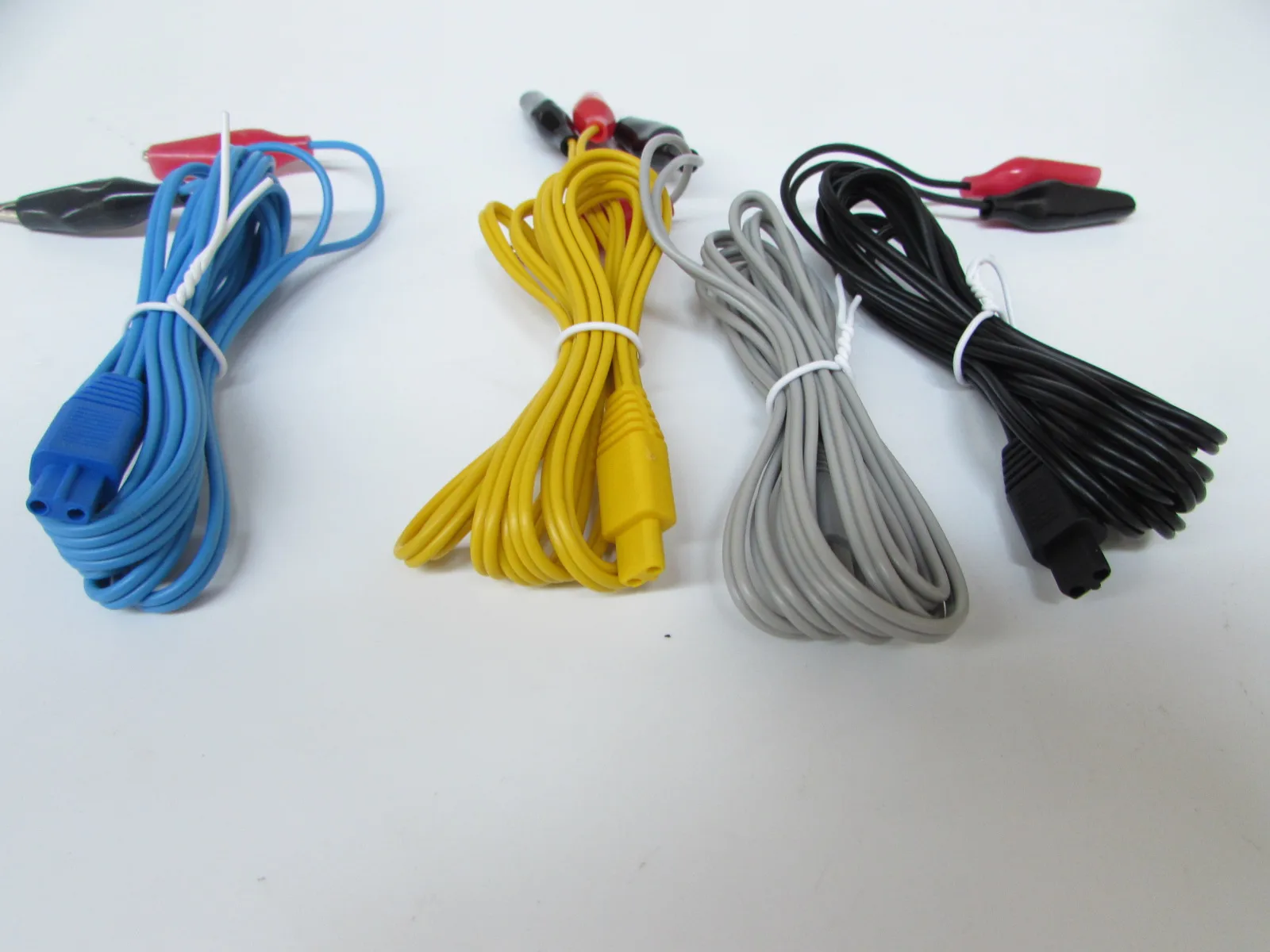 10pcs/Therapy Crocodile clip adapter Electrode Wires cable parts for Electric Acupuncture Stimulator Machine