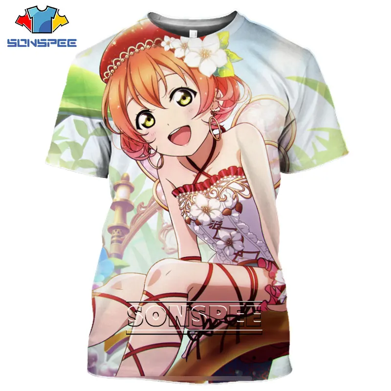 SONSPEE Hot Love Live Tee Shirts 3D Print Men\'s T-shirts Anime Idol Girl Tshirts 3D Cosplay Loli Harajuku Women Streetwear Tops