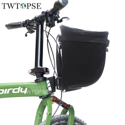 TWTOPSE Cycling Bike Bags With Front Carrier Block Rack For Brompton Birdy2 3 3Sixty PIKES Birdy Folding Bike Basket Adapter New