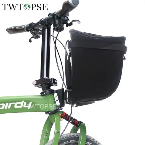 TWTOPSE 사이클링 자전거 가방, 프론트 캐리어 블록 랙 포함, Brompton Birdy2 3Sixty PIKES Birdy 접이식 자전거 바구니 어댑터, 신제품