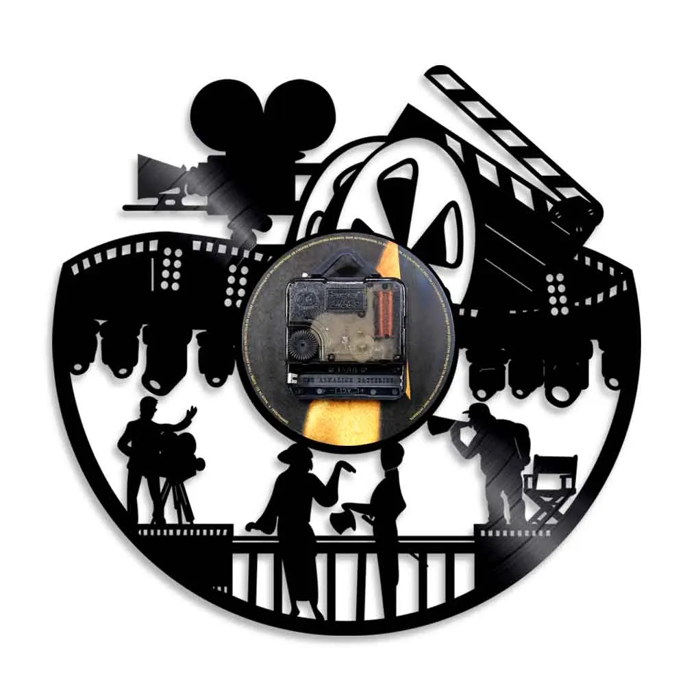 Actors In Movies Vinyl Record Wall Clock Movie Director Gramophone Album Artwork Clock Watch Cinema Home Decor Film Lover Gift