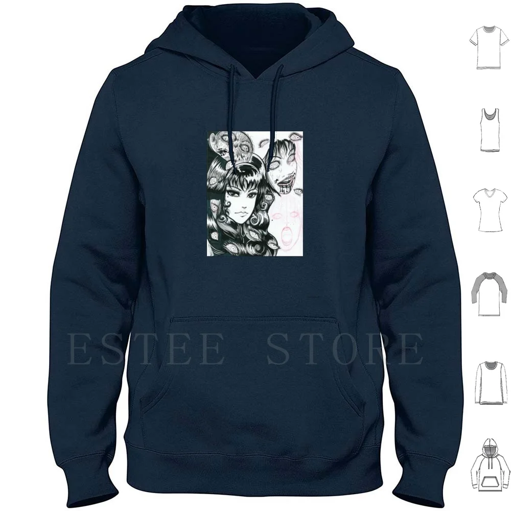 Tomie Junji Ito Hoodies Long Sleeve Tomie Anime Comic Ito Ito Junji Japanese Junji Ito Junji Ito Kawaii Manga Tomie