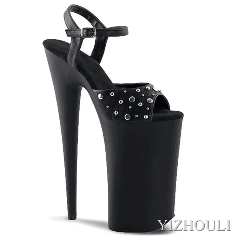 Pole dancing sexy 23 cm, stiletto heels, rivet vamp, 9 inch super high heel sandals, summer dancing shoes