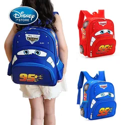 Disney Pixar Lightning McQueen bambini zaino 3D Cartoon Car Stereo School Bag Toddler Baby Boy Girl zaini Kid Schoolbag