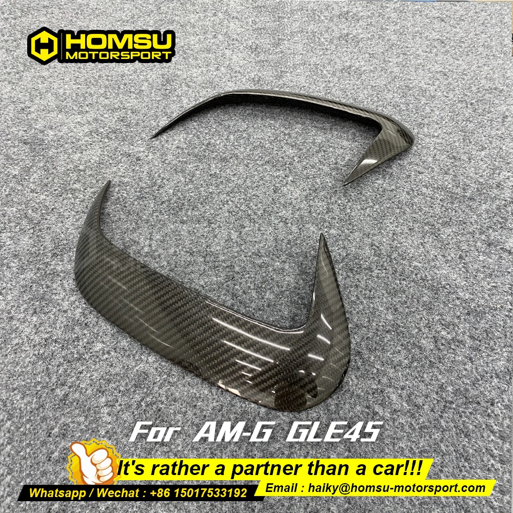 2 PCS carbon Fiber Rear Bumper Splitter Trim Fit For mercedez bens GLE Class GLE45 am g Carbon fiber Rear Bumper Splitter