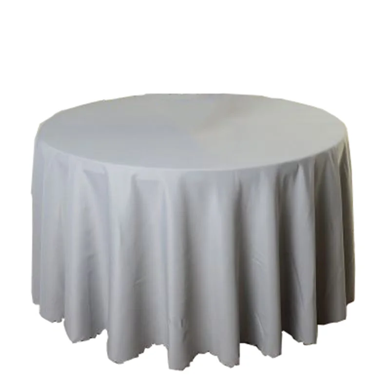 Imagem -03 - Poliéster Rodada Toalha de Mesa Branca para o Casamento do Hotel Toalha de Mesa Table Cover Overlay Tapetes Mariage Nappe Toalha Preta 10 Pcs