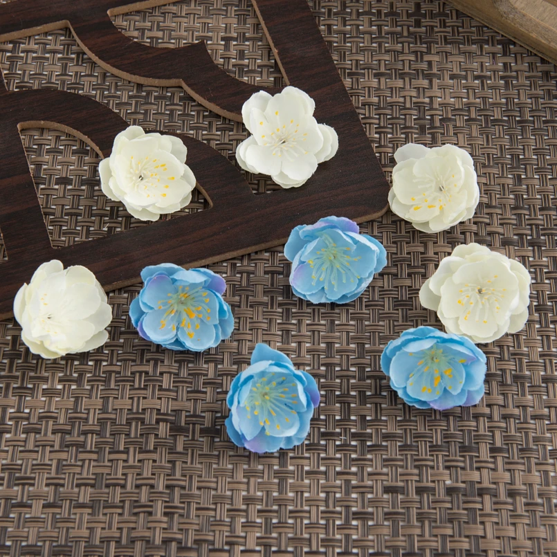 50 Stück künstliche Blumen, Großhandel, Seiden-Kirschblüten, Hochzeitsdekoration, Bastelarbeiten, Kränze, Heim- und Raumdekoration, DIY, Scrapbooking, Geschenkbox – Detail 3