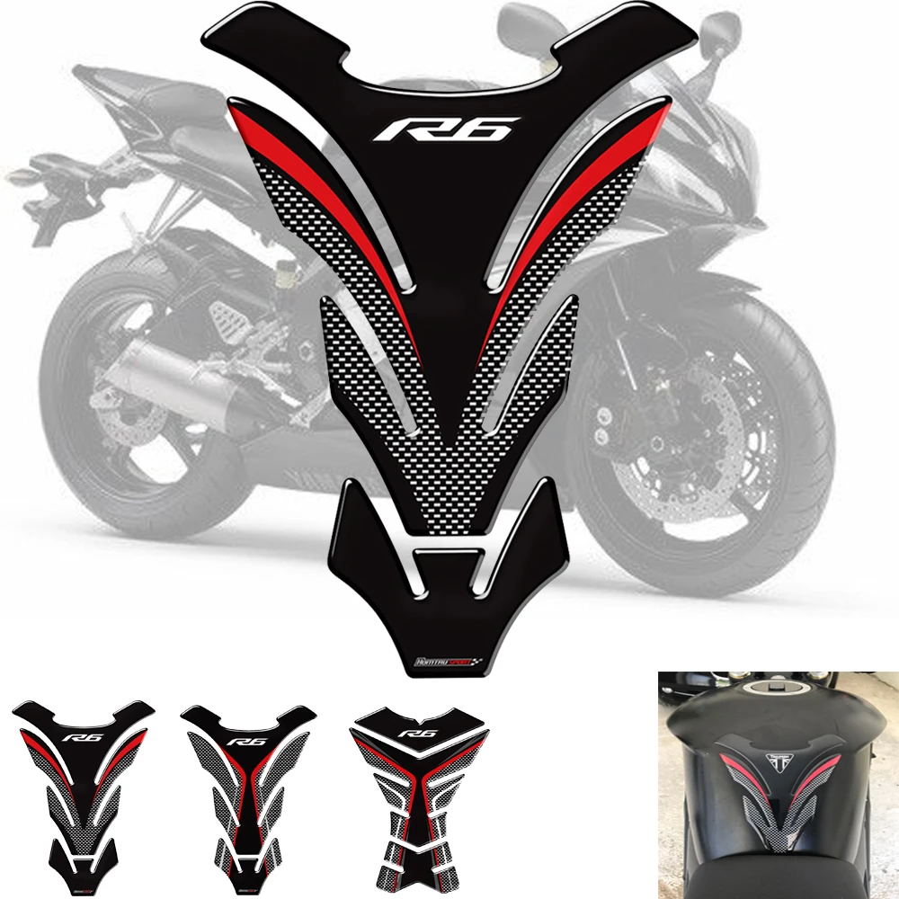 

3D Motorcycle Tank Pad Protector Case for Yamaha R6 YZF-R6 1998-2018 Tank Decal Stickers 2009 2010 2015 2017