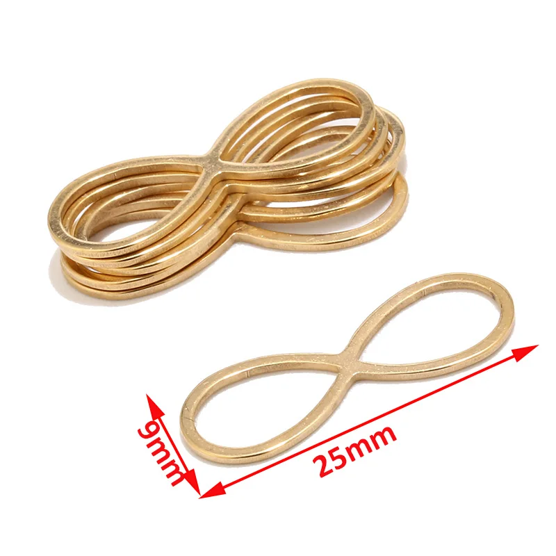 10Pcs/lot Stainless Steel Waterdrop Square Charms Gold Earring Connector Charm for Jewelry Making