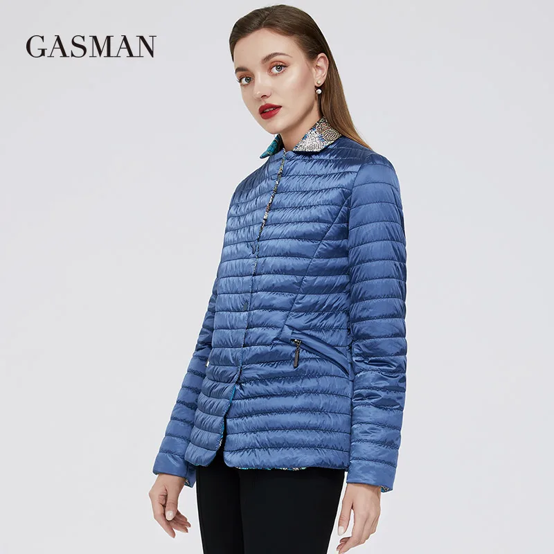 GASMAN Solid cotton Slim short jackets for Women winter jacket zipper parka Hooded down jacket Female autumn casual puffer coats