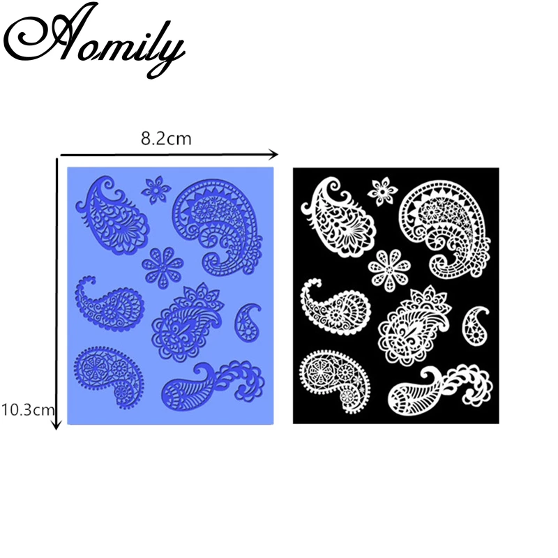 Amoliy Silicone Cake Lace Mat Silicone Mold Cake Decoration Mold Fondant Chocolate Sugar Icing Mat Pad Baking Accessories