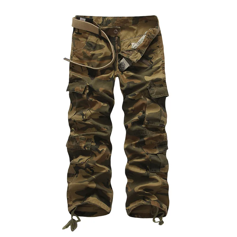 

2024 Spring Autumn New Cargo Pants Men's Camouflage Pants Large Size Trousers Loose Overalls Mens Outdoor Straight Casual Pants