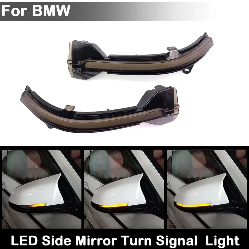 2Pcs For BMW 5 Series F10 F11 GT F07 6 Series F12 F13 F06 7 Series F01 LED Side Rearview Mirror Lamp Turn Signal Light