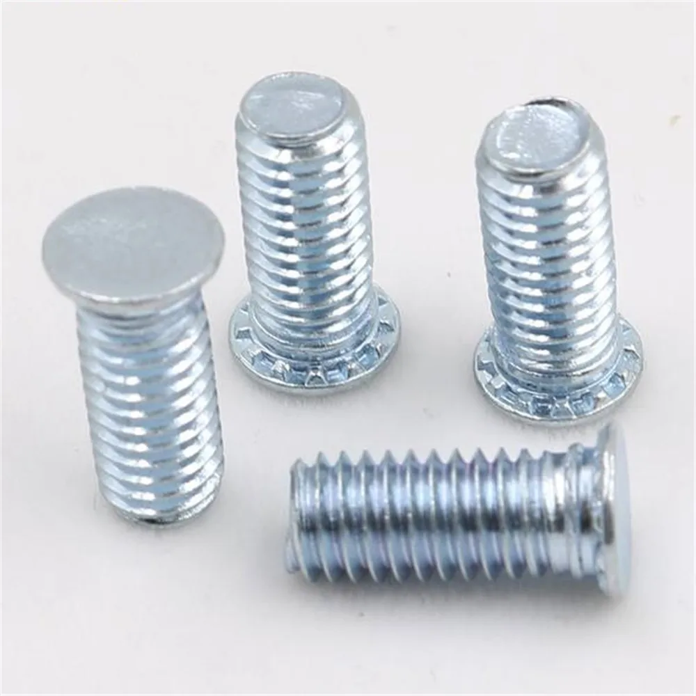 FH-M8 Round Head Self-clinching Screws Blind Studs Protruding Clinch Sheet Metal Cabinet Pins Vis Fasteners Carbon Steel Panels