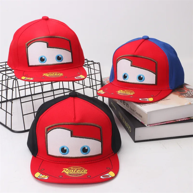 Gorra de béisbol para niños, gorro plano ajustable, Snapback, Hip Hop, dibujos animados, coche, niños, niñas, niños, nueva moda, gran oferta