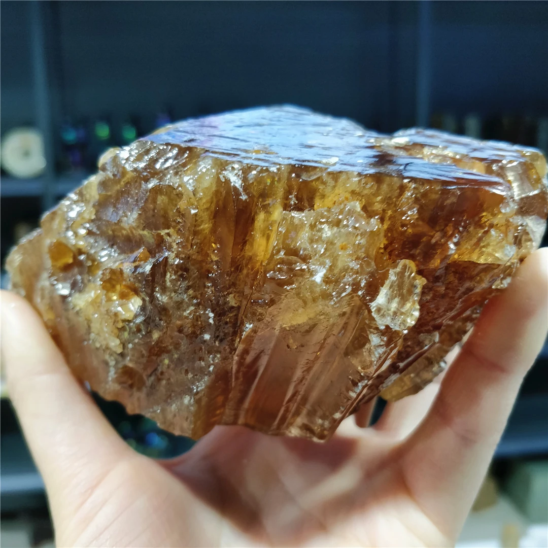 

Natural Raw Mineral Rocks Orange Honey Amber Calcite Quartz Ores Specimen Rough Crystal Stones Decor Collections In Bulk