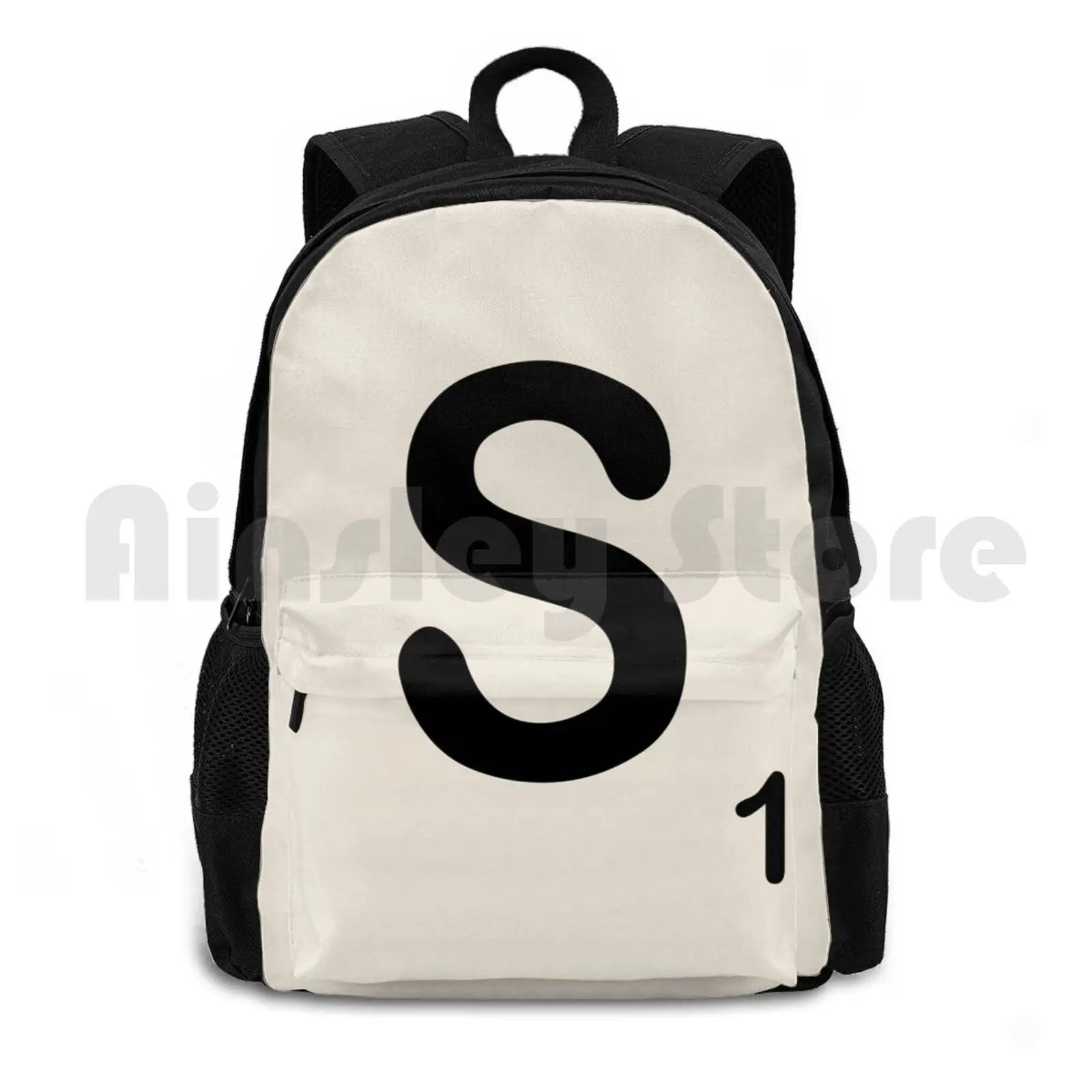 Scrabble Tile S Outdoor Hiking Backpack Waterproof Camping Travel Scrabble Tile Letter Letters Spell Geek Geeky Nerd Nerdy Game