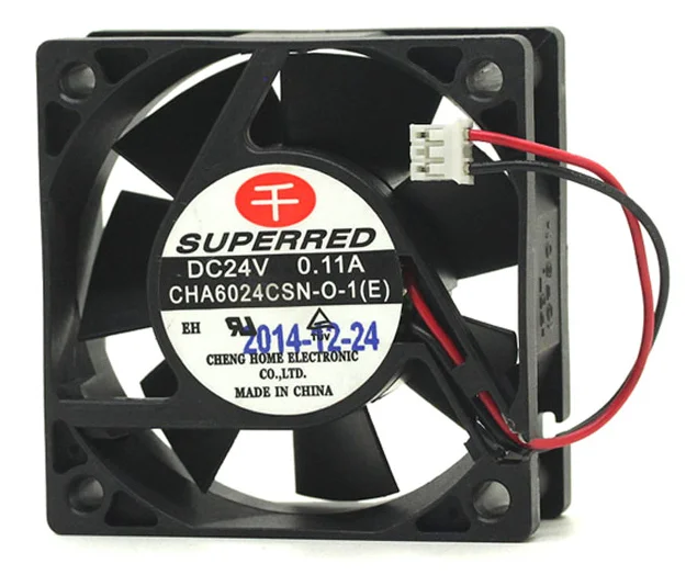 

Superred CHA6024CSN-O-1 Server Cooling Fan DC 24V 0.11A 60x60x25mm 2-wire