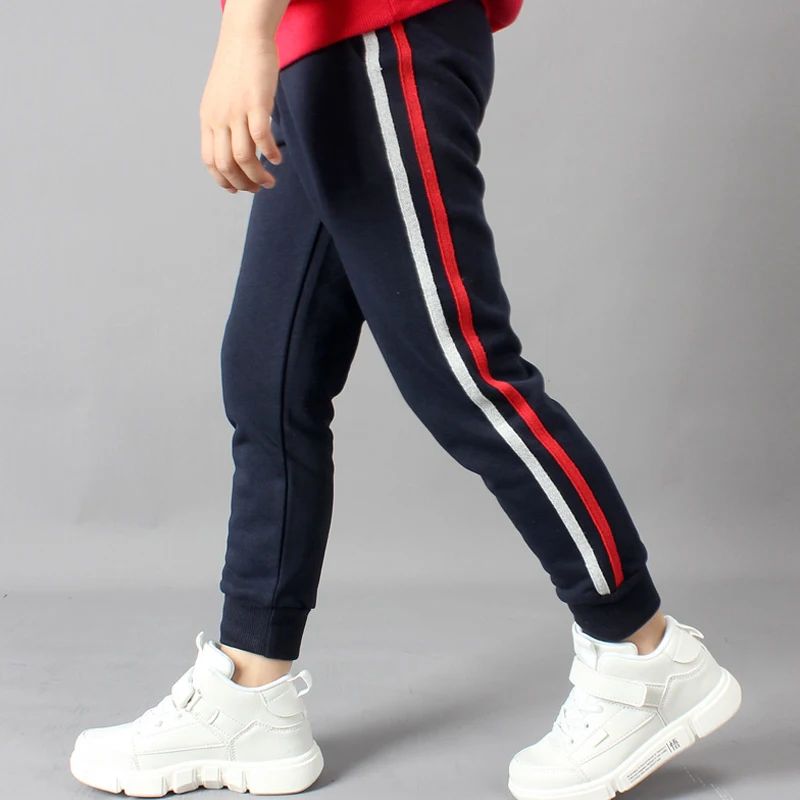 Spring Autumn Korean version sports pants in big children hit color student cotton clothes anti-mosquito childr quality clothing